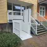 Hefplateau naar bordes.